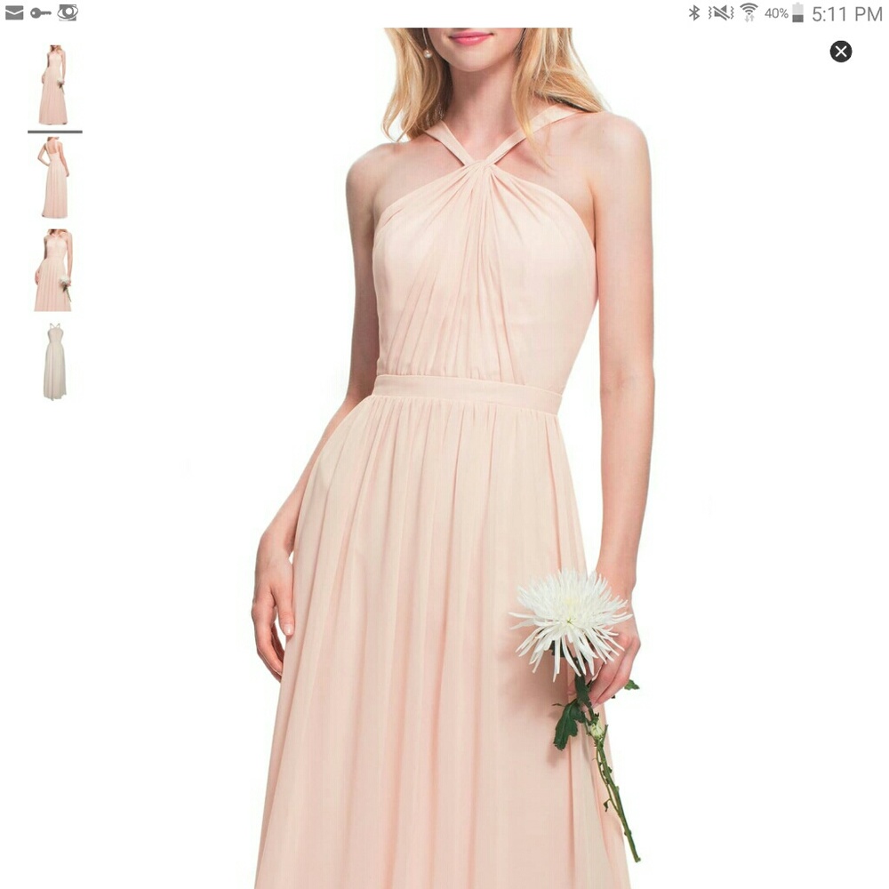 Light grey bridesmaid dress